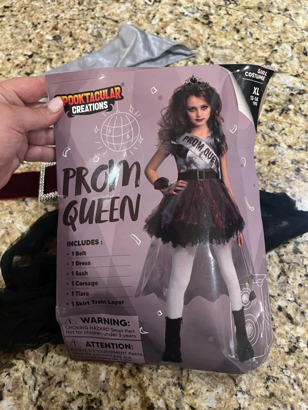 New - Spooktacular Creations Prom Queen Zombie Halloween Costume | Size XL 12/14